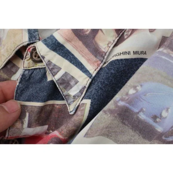 Vintage Reyn spooner Mens XL car print hawaiian shirt Ferrari lamborghini jaguar - Picture 7 of 10